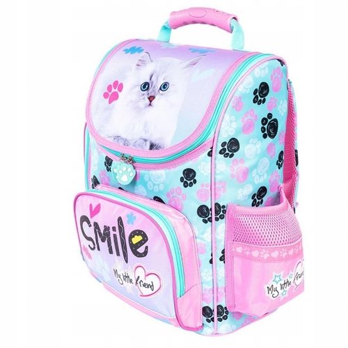 Tornister szkolny + fartuszek + kredki My Little Friends Cat kotek pastel na Arena.pl