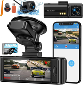Mrolik S10 Wideorejestrator Kamera 4K Dual DashCam GPS WiFi 64GB Przód Tył