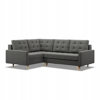 NAROŻNIK ELMA XL DUŻY CIEMNY SZARY Rogówka KANAPA Rozkładana Funkcja Spania