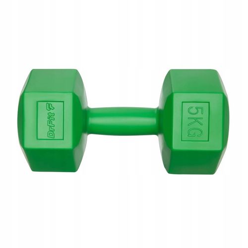DrFit Hantle ciężarki do ćwiczeń fitness sześciokątne zestaw 2x 5kg zielone na Arena.pl