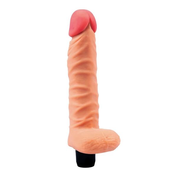 Soft Vibrator With Testicles 21 Cm – The Real Deal zdjęcie 2