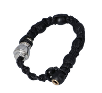 Czarna Fajka Metalowa w Kształcie Bransoletki Lufka 28 cm Długości