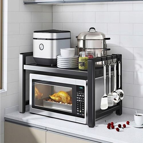 Półka stojak na mikrofalówkę regał kuchenny regulowany kuchenny stal na Arena.pl