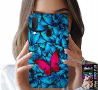 ETUI DO SAMSUNG GALAXY A40 - NIEBIESKIE MOTYLKI, MOTYL, KOBIECE WZORY