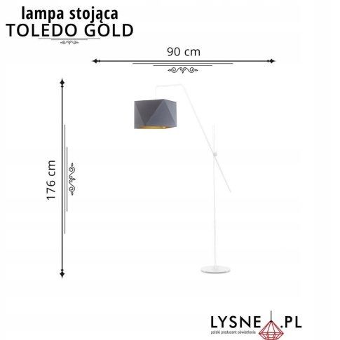 Lampa stojąca podłogowa TOLEDO GOLD na Arena.pl