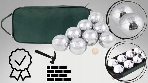 Kule Bule Boule do Gra Gry w Bocce Bocze 8 szt Kul z etui grawerem solidne na Arena.pl