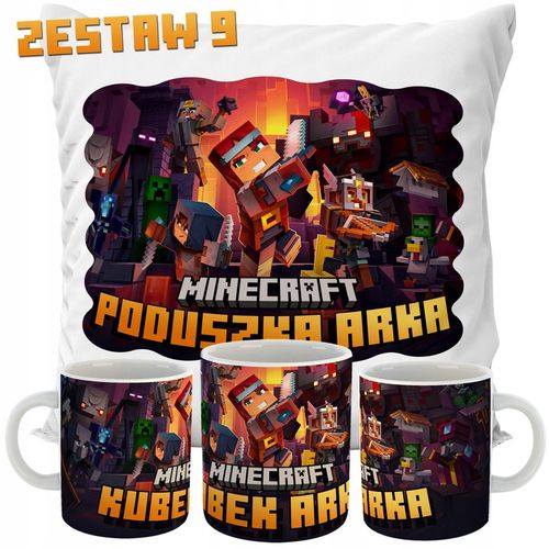ZESTAW PODUSZKA + KUBEK MINECRAFT IMIĘ PREZENT na Arena.pl