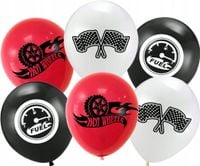 ZESTAW BALONÓW Z NADRUKIEM Hot Wheels DEKORACJA URODZINOWA NA IMPREZE