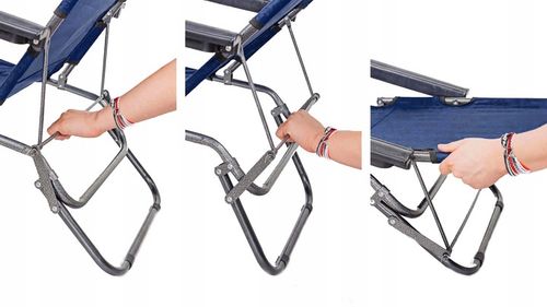 3 WZORY LEŻAK PLAŻOWY FOTEL OGRODOWY SKŁADANY NA PLAŻĘ 2W1 na Arena.pl