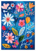 Plakat kwiaty abstrakcja 70x100 cm