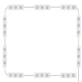 Lampki do lustra toaletki led zestaw 10 sztuk usb 3 barwy światła