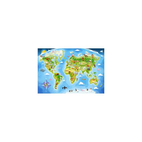 PUZZLE MAXI WORLD MAP 40el CASTORLAND na Arena.pl