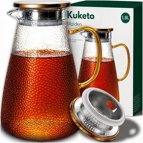 DZBANEK DO HERBATY szklany ZAPARZACZ Z SITEM FILTREM Kuketo Maiden na Arena.pl