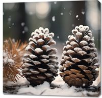 Obraz 90x90cm Zimowa Symetria