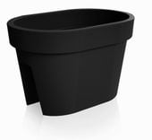 Doniczka na balustradę Lofly DLOFR400 | Antracyt, Kształt Owalny, Wymiary 27x40x25 cm, Kolor Antracyt, Prosperplast