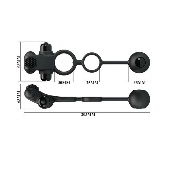 Nasadka Na Penisa Jądra Pierścień Wibrujący 10Tryb zdjęcie 6