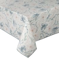 Obrus INES 10 145x180 cm beż niebieski kwiatowy wzór vintage