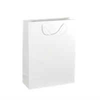 Torba papierowa , 32 x 13 x 42 cm, 15 szt. Kraftlux eko biała AWIH