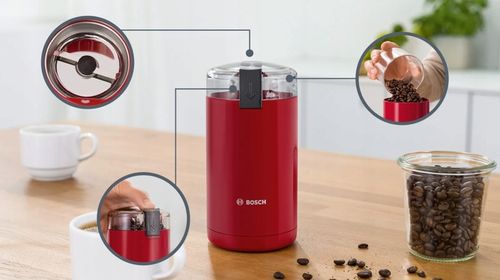 Młynek elektryczny do kawy Bosch TSM6A014R 180W 150 g/min Stalowe na Arena.pl