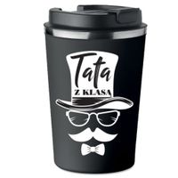 Kubek Termiczny Premium z Nadrukiem TATA Z KLASĄ prezent ojca 350ml KT_110