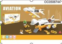 KX5987 Samolot transporter z autami budowlany bok na Arena.pl