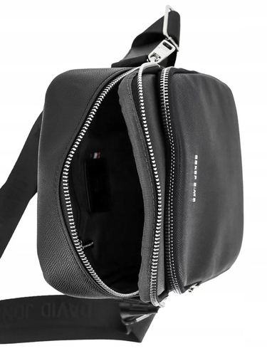 Torebka listonoszka David Jones męska saszetka na ramię czarna na Arena.pl