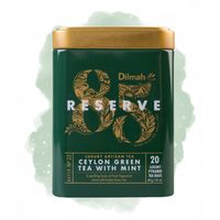 Zielona Herbata Cejlońska Z LIŚĆMI MIĘTY Dilmah 85 Reserve 20 torebek