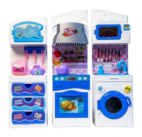 Kuchnia zestaw mebelków dla lalek - niebieski na Arena.pl