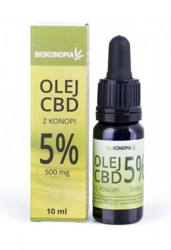 Olejek konopny 5% CBD 10ml BioKonopia na Arena.pl