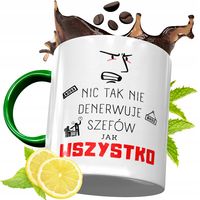 Kubek Zielony Dla Szefa Szefowej Prezent Urodziny Z Nadrukiem Ze Zdjęciem