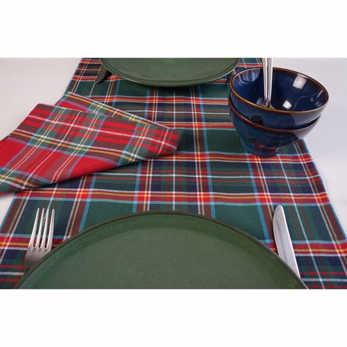 Bieżnik Świąteczny ZIELONA KRATA Boże Narodzenie Odświętny na stół 280cm na Arena.pl