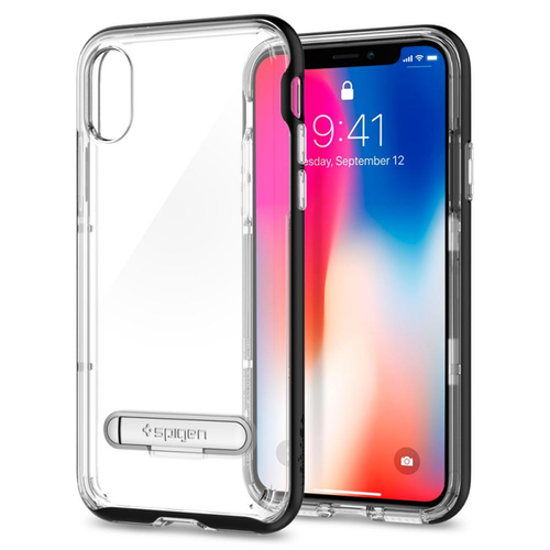 SPIGEN CRYSTAL HYBRID Apple iPhone X - BLACK na Arena.pl