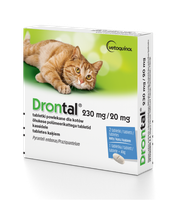 (NIE ODKRYWAĆ)Bayer Drontal Tabletki Na Robaki Dla Kotów 2szt