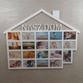 Multiramka ramka na zdjęcia Nasz Dom z dachem 19 zdjęć 10x15