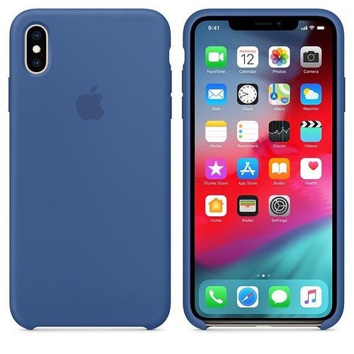 Etui silikonowe iPhone XS Max - delftyjski błękit na Arena.pl