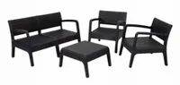 Zestaw mebli ogrodowych Valencia tworzywo sztuczne 4 elementy