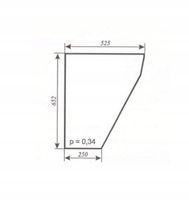 szyba drzwi dół wer.3 ciągnika C-330, C-360 kabina Naglak Koźmin poszerzana