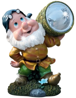 KRASNAL OGRODOWY OZDOBA FIGURKA DO OGRODU Z LAMPĄ SOLARNĄ LED 25 CM