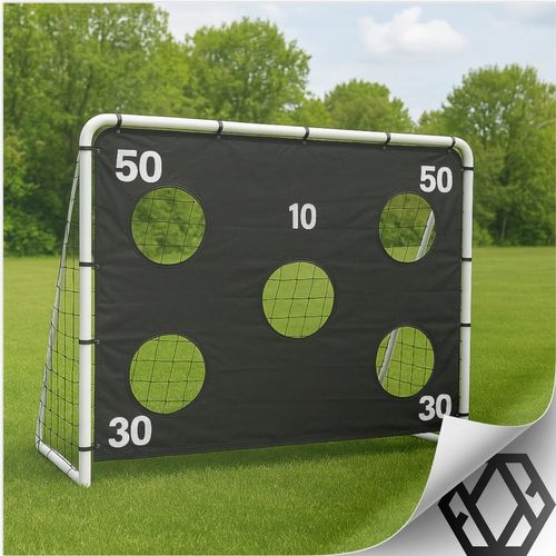 BRAMKA PIŁKARSKA Z MATĄ CELOWNICZĄ dla dzieci SKŁADANA DO PIŁKI NOŻNEJ 2,4m na Arena.pl