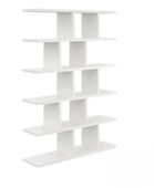 Duży regał z półkami, biblioteczka, 70x18x101 cm, biały, mat