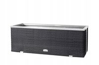 Donica ogrodowa technorattanowa 150x39x50 Stalowy