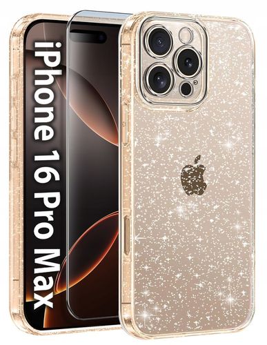 Etui do iPhone 16 Pro Max SILIKONOWE BROKAT clear CASE + SZKŁO OCHRONNE 9H na Arena.pl