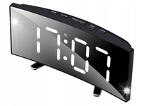 ZEGAR CYFROWY ELEKTRONICZNY BUDZIK LED TERMOMETR ALARM LUSTRO