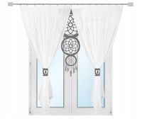 Firana nowoczesna na TARAS BALKON salon ażur ozdoba ŁAPACZ szar 300 x 250