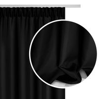 Zasłona gotowa na taśmie VIVA 140x175 półzaciemniająca czarna