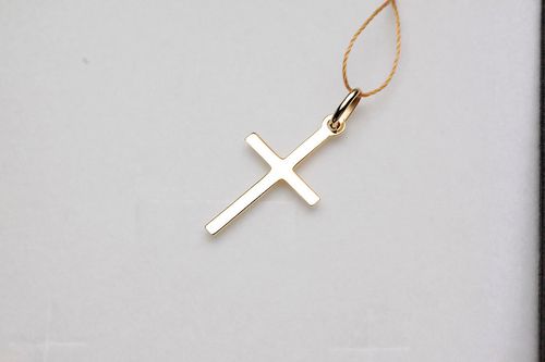 złoty elegancki krzyżyk 585 28mm na Arena.pl