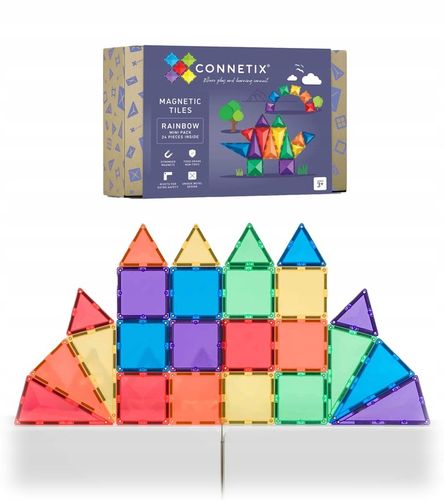 24 el. klocki magnetyczne start Rainbow Mini Pack Connetix na Arena.pl