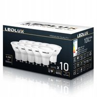 10x Żarówka LED GU10 5,5W =50W SMD 4000K neutralna Premium LEDLUX nie