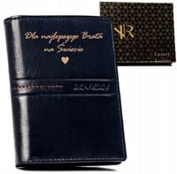 ELEGANCKI portfel na prezent SKÓRA 100% dla brata