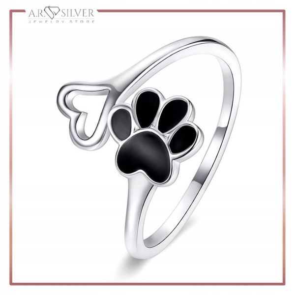 Srebrny Pierścionek Otwarty ŁAPKA PUPILA S925 zdjęcie 11